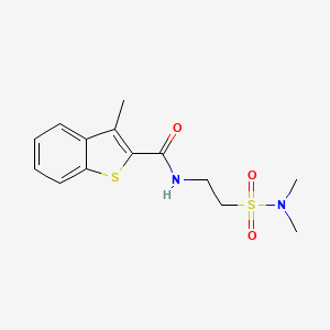 molecular formula C14H18N2O3S2 B5459982 N-{2-[(dimethylamino)sulfonyl]ethyl}-3-methyl-1-benzothiophene-2-carboxamide 