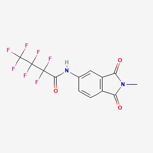 molecular formula C13H7F7N2O3 B5459993 2,2,3,3,4,4,4-heptafluoro-N-(2-methyl-1,3-dioxo-2,3-dihydro-1H-isoindol-5-yl)butanamide 