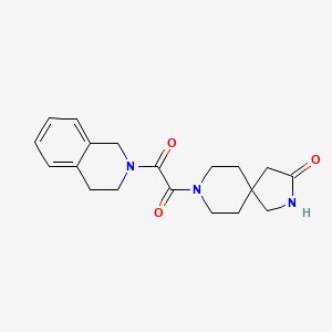 molecular formula C19H23N3O3 B5460007 8-[3,4-dihydroisoquinolin-2(1H)-yl(oxo)acetyl]-2,8-diazaspiro[4.5]decan-3-one 