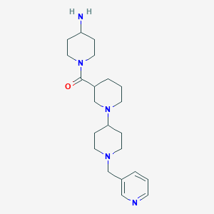 molecular formula C22H35N5O B5460032 1-{[1'-(pyridin-3-ylmethyl)-1,4'-bipiperidin-3-yl]carbonyl}piperidin-4-amine 