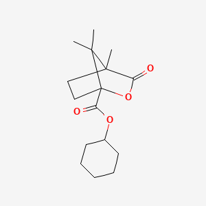molecular formula C16H24O4 B5460040 cyclohexyl 4,7,7-trimethyl-3-oxo-2-oxabicyclo[2.2.1]heptane-1-carboxylate 