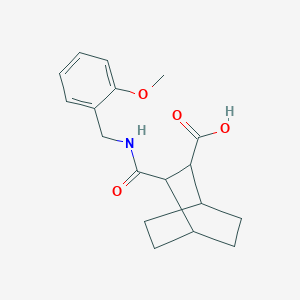 molecular formula C18H23NO4 B5460052 3-{[(2-methoxybenzyl)amino]carbonyl}bicyclo[2.2.2]octane-2-carboxylic acid 