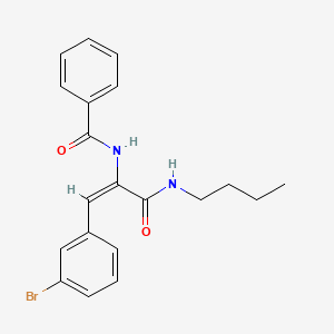 molecular formula C20H21BrN2O2 B5460056 N-{2-(3-bromophenyl)-1-[(butylamino)carbonyl]vinyl}benzamide 
