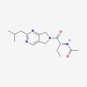 molecular formula C16H24N4O2 B5460063 N-{(1R)-1-[(2-isobutyl-5,7-dihydro-6H-pyrrolo[3,4-d]pyrimidin-6-yl)carbonyl]propyl}acetamide 
