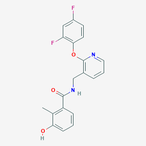 molecular formula C20H16F2N2O3 B5460085 N-{[2-(2,4-difluorophenoxy)pyridin-3-yl]methyl}-3-hydroxy-2-methylbenzamide 