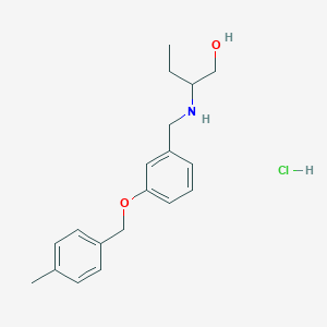 molecular formula C19H26ClNO2 B5460111 2-({3-[(4-methylbenzyl)oxy]benzyl}amino)-1-butanol hydrochloride 