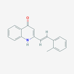 molecular formula C18H15NO B5460118 2-[2-(2-methylphenyl)vinyl]-4-quinolinol 