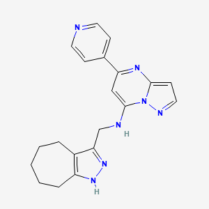 N-(1,4,5,6,7,8-hexahydrocyclohepta[c]pyrazol-3-ylmethyl)-5-(4-pyridinyl)pyrazolo[1,5-a]pyrimidin-7-amine