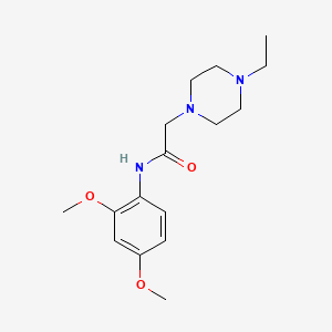 molecular formula C16H25N3O3 B5460136 N-(2,4-dimethoxyphenyl)-2-(4-ethyl-1-piperazinyl)acetamide 