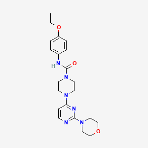 molecular formula C21H28N6O3 B5460163 N-(4-ethoxyphenyl)-4-[2-(4-morpholinyl)-4-pyrimidinyl]-1-piperazinecarboxamide 
