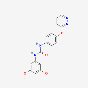 molecular formula C20H20N4O4 B5460173 N-(3,5-dimethoxyphenyl)-N'-{4-[(6-methyl-3-pyridazinyl)oxy]phenyl}urea 