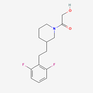 molecular formula C15H19F2NO2 B5460180 2-{3-[2-(2,6-difluorophenyl)ethyl]-1-piperidinyl}-2-oxoethanol 