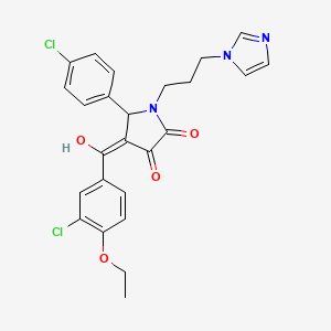 4-(3-chloro-4-ethoxybenzoyl)-5-(4-chlorophenyl)-3-hydroxy-1-[3-(1H-imidazol-1-yl)propyl]-1,5-dihydro-2H-pyrrol-2-one