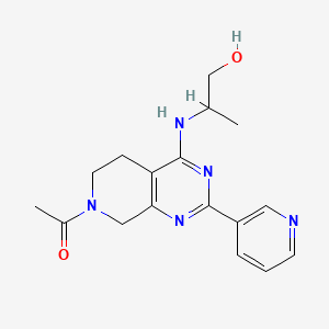 2-[(7-acetyl-2-pyridin-3-yl-5,6,7,8-tetrahydropyrido[3,4-d]pyrimidin-4-yl)amino]propan-1-ol