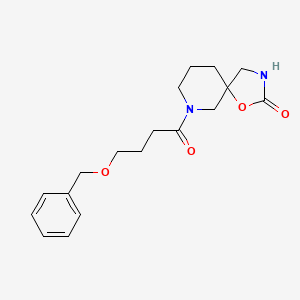 molecular formula C18H24N2O4 B5460254 7-[4-(benzyloxy)butanoyl]-1-oxa-3,7-diazaspiro[4.5]decan-2-one 