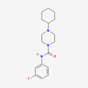 4-cyclohexyl-N-(3-fluorophenyl)-1-piperazinecarboxamide
