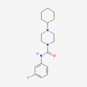 molecular formula C17H24FN3O B5460270 4-cyclohexyl-N-(3-fluorophenyl)-1-piperazinecarboxamide 