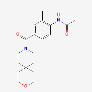 molecular formula C19H26N2O3 B5460296 N-[2-methyl-4-(3-oxa-9-azaspiro[5.5]undec-9-ylcarbonyl)phenyl]acetamide 