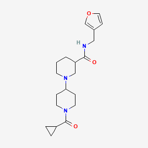 molecular formula C20H29N3O3 B5460322 1'-(cyclopropylcarbonyl)-N-(3-furylmethyl)-1,4'-bipiperidine-3-carboxamide 