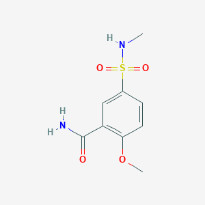molecular formula C9H12N2O4S B5460378 2-methoxy-5-[(methylamino)sulfonyl]benzamide 