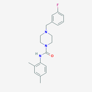 molecular formula C20H24FN3O B5460381 N-(2,4-dimethylphenyl)-4-(3-fluorobenzyl)-1-piperazinecarboxamide 