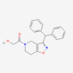 molecular formula C21H20N2O3 B5460391 2-[3-(diphenylmethyl)-6,7-dihydroisoxazolo[4,5-c]pyridin-5(4H)-yl]-2-oxoethanol 