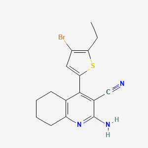 2-amino-4-(4-bromo-5-ethyl-2-thienyl)-5,6,7,8-tetrahydro-3-quinolinecarbonitrile