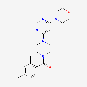 molecular formula C21H27N5O2 B5460420 4-{6-[4-(2,4-dimethylbenzoyl)-1-piperazinyl]-4-pyrimidinyl}morpholine 