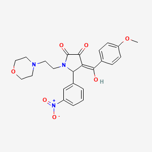 3-hydroxy-4-(4-methoxybenzoyl)-1-[2-(4-morpholinyl)ethyl]-5-(3-nitrophenyl)-1,5-dihydro-2H-pyrrol-2-one