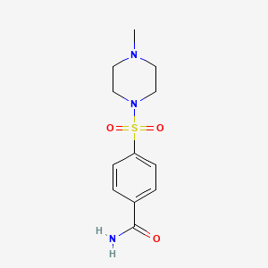 molecular formula C12H17N3O3S B5460438 4-[(4-methylpiperazin-1-yl)sulfonyl]benzamide 