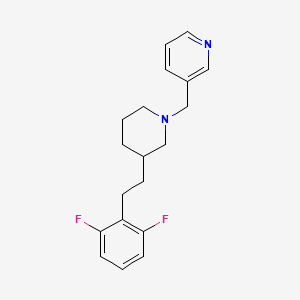 molecular formula C19H22F2N2 B5460444 3-({3-[2-(2,6-difluorophenyl)ethyl]-1-piperidinyl}methyl)pyridine 