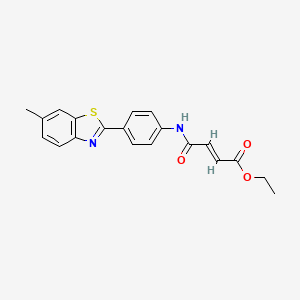 molecular formula C20H18N2O3S B5460469 ethyl 4-{[4-(6-methyl-1,3-benzothiazol-2-yl)phenyl]amino}-4-oxo-2-butenoate 