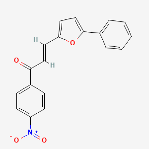 molecular formula C19H13NO4 B5460495 1-(4-nitrophenyl)-3-(5-phenyl-2-furyl)-2-propen-1-one 