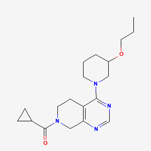 molecular formula C19H28N4O2 B5460500 7-(cyclopropylcarbonyl)-4-(3-propoxypiperidin-1-yl)-5,6,7,8-tetrahydropyrido[3,4-d]pyrimidine 