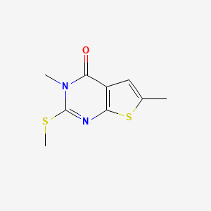 molecular formula C9H10N2OS2 B5460508 3,6-dimethyl-2-(methylthio)thieno[2,3-d]pyrimidin-4(3H)-one 