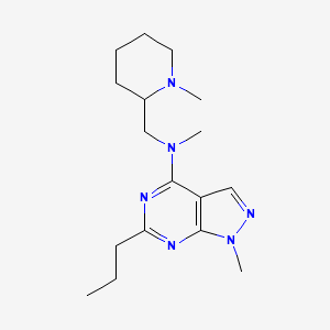 N,1-dimethyl-N-[(1-methyl-2-piperidinyl)methyl]-6-propyl-1H-pyrazolo[3,4-d]pyrimidin-4-amine