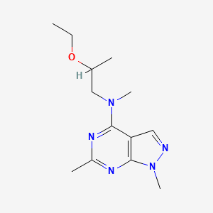 molecular formula C13H21N5O B5460540 N-(2-ethoxypropyl)-N,1,6-trimethyl-1H-pyrazolo[3,4-d]pyrimidin-4-amine 