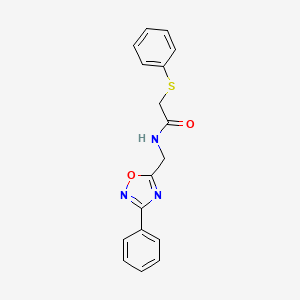 N-[(3-phenyl-1,2,4-oxadiazol-5-yl)methyl]-2-(phenylthio)acetamide