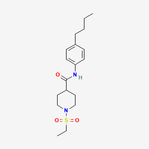 molecular formula C18H28N2O3S B5460562 N-(4-butylphenyl)-1-(ethylsulfonyl)-4-piperidinecarboxamide 