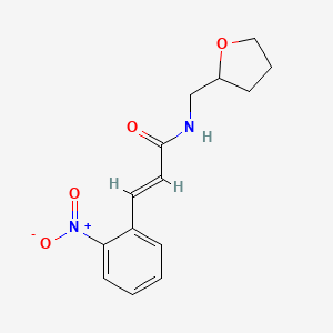 molecular formula C14H16N2O4 B5460575 3-(2-nitrophenyl)-N-(tetrahydro-2-furanylmethyl)acrylamide 