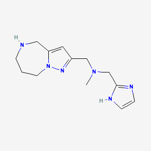 molecular formula C13H20N6 B5460593 (1H-imidazol-2-ylmethyl)methyl(5,6,7,8-tetrahydro-4H-pyrazolo[1,5-a][1,4]diazepin-2-ylmethyl)amine 