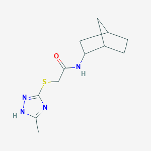 molecular formula C12H18N4OS B5460600 N-bicyclo[2.2.1]hept-2-yl-2-[(5-methyl-4H-1,2,4-triazol-3-yl)thio]acetamide 
