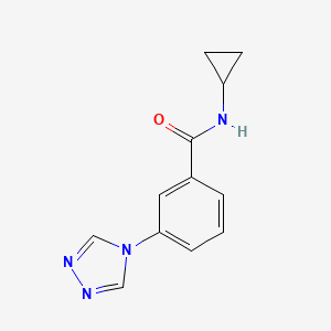 molecular formula C12H12N4O B5460604 N-cyclopropyl-3-(4H-1,2,4-triazol-4-yl)benzamide 