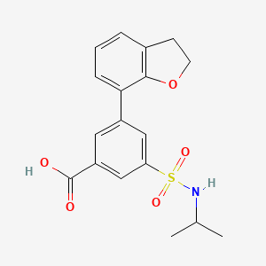 molecular formula C18H19NO5S B5460642 3-(2,3-dihydro-1-benzofuran-7-yl)-5-[(isopropylamino)sulfonyl]benzoic acid 