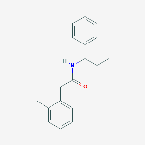 molecular formula C18H21NO B5460646 2-(2-methylphenyl)-N-(1-phenylpropyl)acetamide 