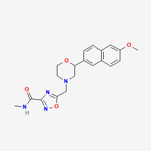 molecular formula C20H22N4O4 B5460654 5-{[2-(6-methoxy-2-naphthyl)morpholin-4-yl]methyl}-N-methyl-1,2,4-oxadiazole-3-carboxamide 