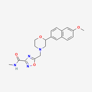 5-{[2-(6-methoxy-2-naphthyl)morpholin-4-yl]methyl}-N-methyl-1,2,4-oxadiazole-3-carboxamide