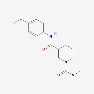 molecular formula C18H27N3O2 B5460669 N~3~-(4-isopropylphenyl)-N~1~,N~1~-dimethyl-1,3-piperidinedicarboxamide 