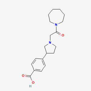 4-{1-[2-(1-azepanyl)-2-oxoethyl]-3-pyrrolidinyl}benzoic acid