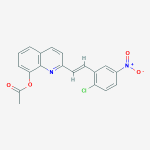 2-[2-(2-chloro-5-nitrophenyl)vinyl]-8-quinolinyl acetate